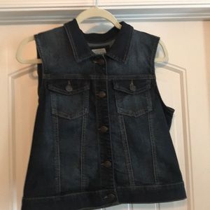 Klassy Girl Dark Denim Vest NWOT